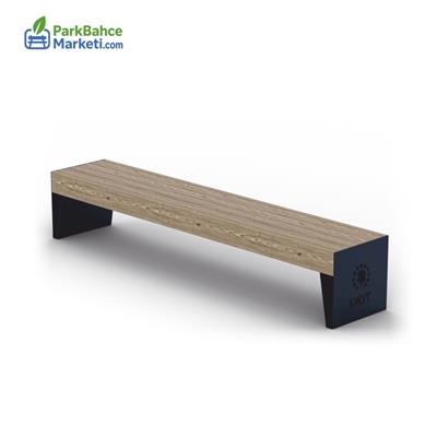 Monoblock Sheet Metal Leg Wooden Bench