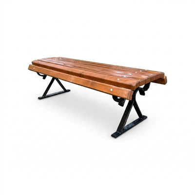 Motifli Arkalıksız Oturma Bankı – 145 cm