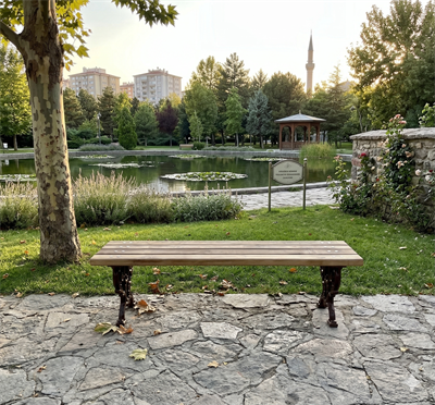 Decorative Cast Aluminum Backless Bench – 145 cm Outdoor Seating