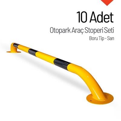 OtoPark Araç Stoperi Sarı 200x13 cm – 10lu Set 