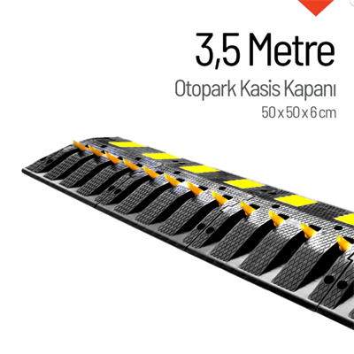 Otopark Kasis Kapanı 3.5 Metre Set - Tek Yönlü Araç Kapanı ve Hız Kasisi