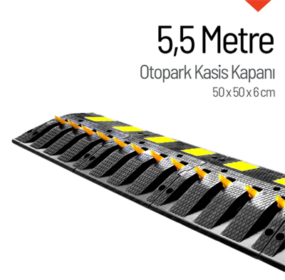 Otopark Kasis Kapanı 5.5 Metre Set - Tek Yönlü Araç Kapanı ve Hız Kasisi