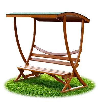 Wooden Bench with Roof – Kumru Model Outdoor Seating