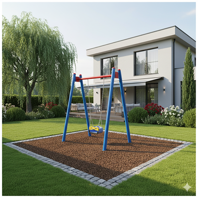 Park Salıncak Tekli, Klasik Salıncak Modeli, Standart Korkuluklu Koltuk