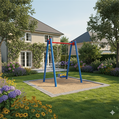 Park Salıncak Tekli, Klasik Salıncak Modeli, Standart Korkuluklu Koltuk