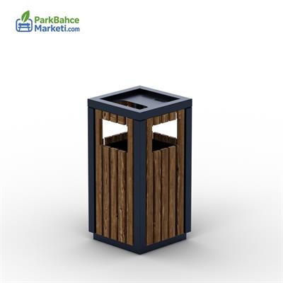 Pencereli Kare Tasarım Modern  Çöp Kutusu