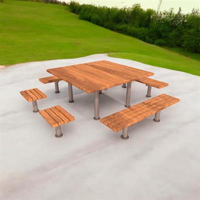 Custom Wooden Picnic Table, 180 cm – Four-Sided Seating Design