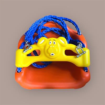 Plastic-Coated Chain Swing Seat with Safety Bar – For Children