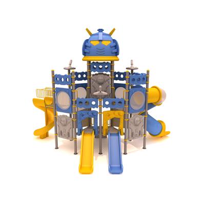 Robot Temalı Çocuk Oyun Parkı 5x8m, Dört Kaydıraklı Model