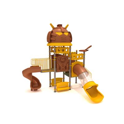 Robot Temalı Çocuk Oyun Parkı 4x6m, İki Kaydıraklı Model