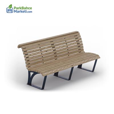 Sık Latalı Ergonomik Kavisli Modern Ahşap Bank - 190 cm