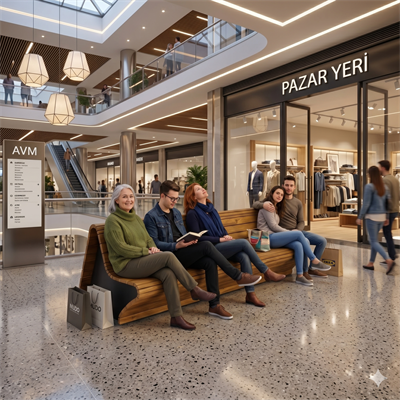 Full Cladding Curved Body Modern Wooden Bench