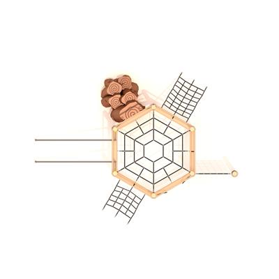 Ahşap Çocuk Parkı 5x4m, Tırmanma Aktiviteli Model