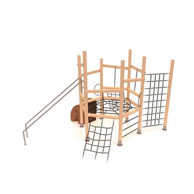 Ahşap Çocuk Parkı 5x4m, Tırmanma Aktiviteli Model