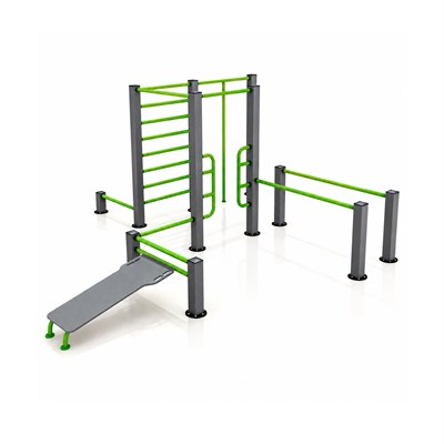 Workout Fitness Station FST-101 – 10-Person Outdoor Exercise Unit