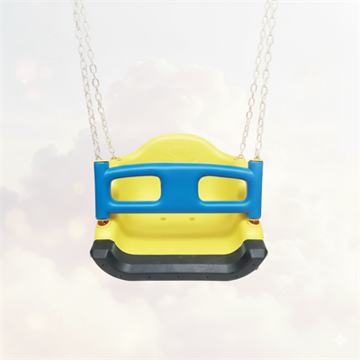 Swing Seat With Chain  Shock-Absorbing Rubber Protection