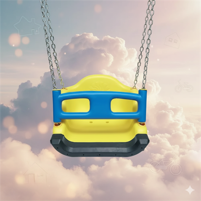 Swing Seat With Chain  Shock-Absorbing Rubber Protection