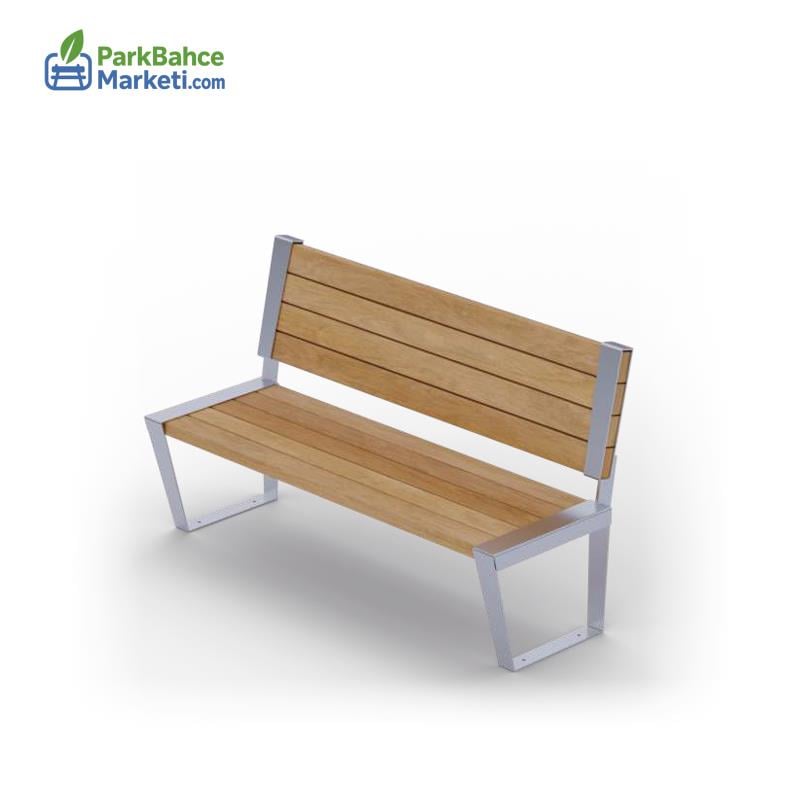 Açılı Geometrik Ayaklı Modern İroko Bank