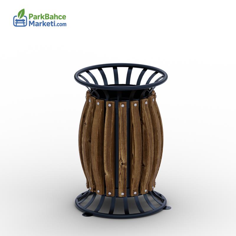 Ahşap Dış Mekan Çöp Kovası 