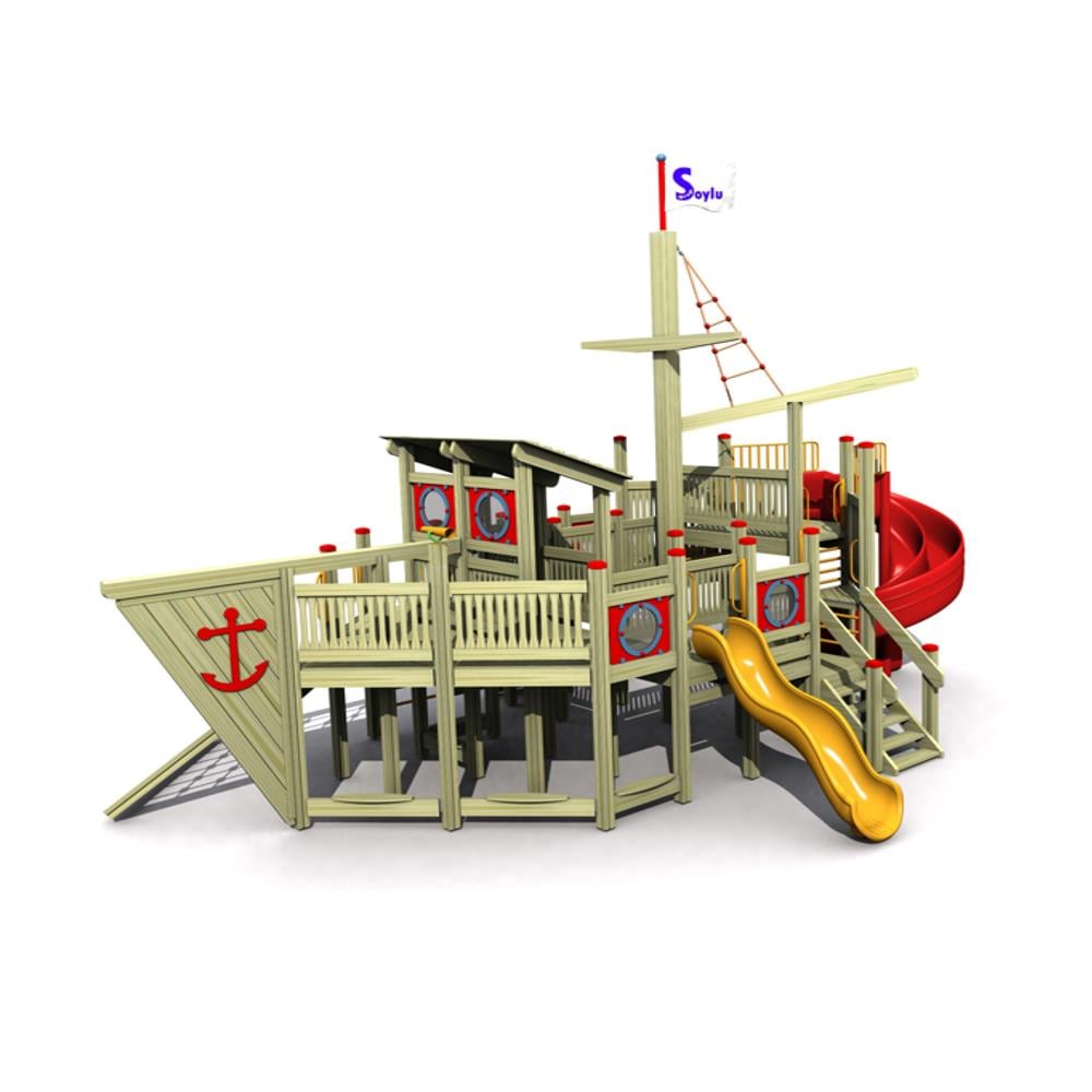 Wooden Ship Playground – SG14 | Ship-Themed Play Structure