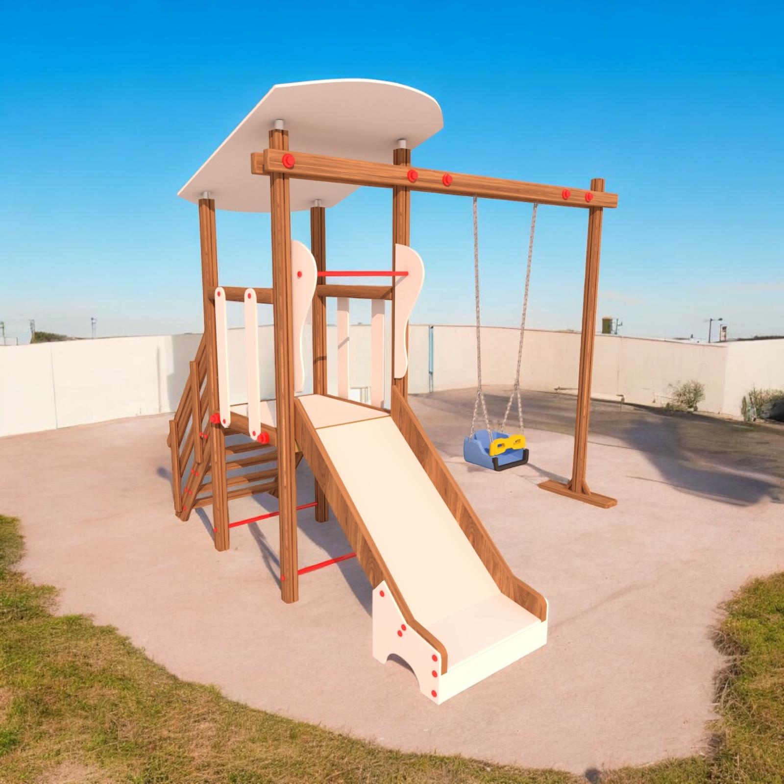 Wooden Indoor Playground – IC01 | Model 143 | For Preschool Age Group