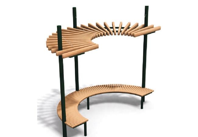 Arch Pergola 3x1.2 m – Wooden Finish with Metal Frame