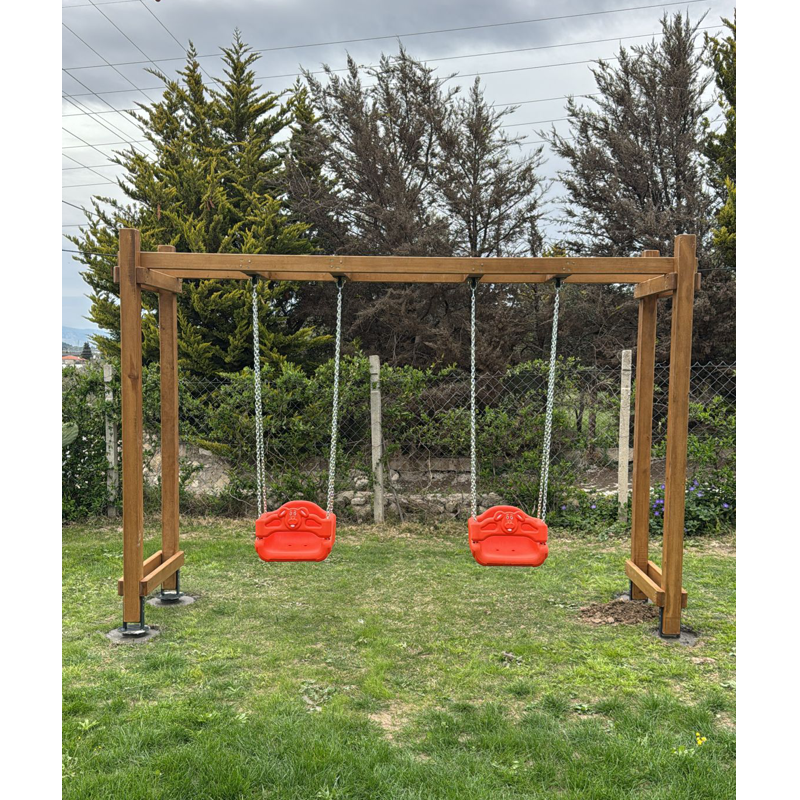 Wooden Swing Set ASL02 – Double Seat Park Model