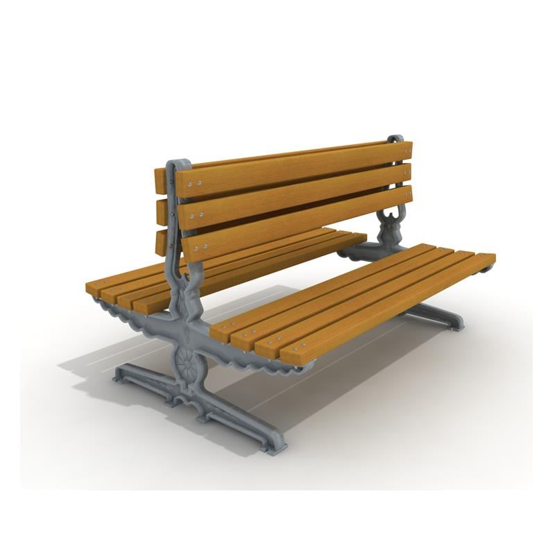 Double-Sided Cast Aluminum Outdoor Bench – 145 cm
