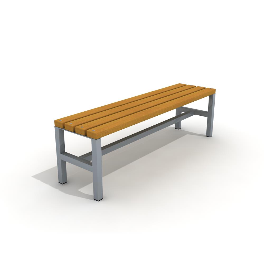 Backless Outdoor Bench – 145 cm Profile Frame Model