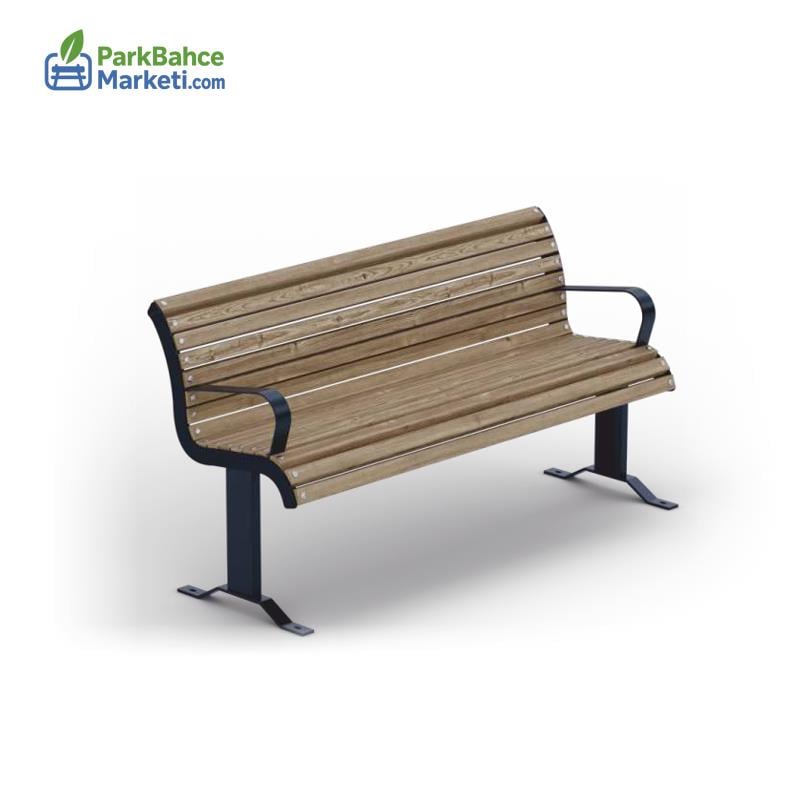 Blok Tabanlı ve Dikey Profilli Modern Ahşap Bank