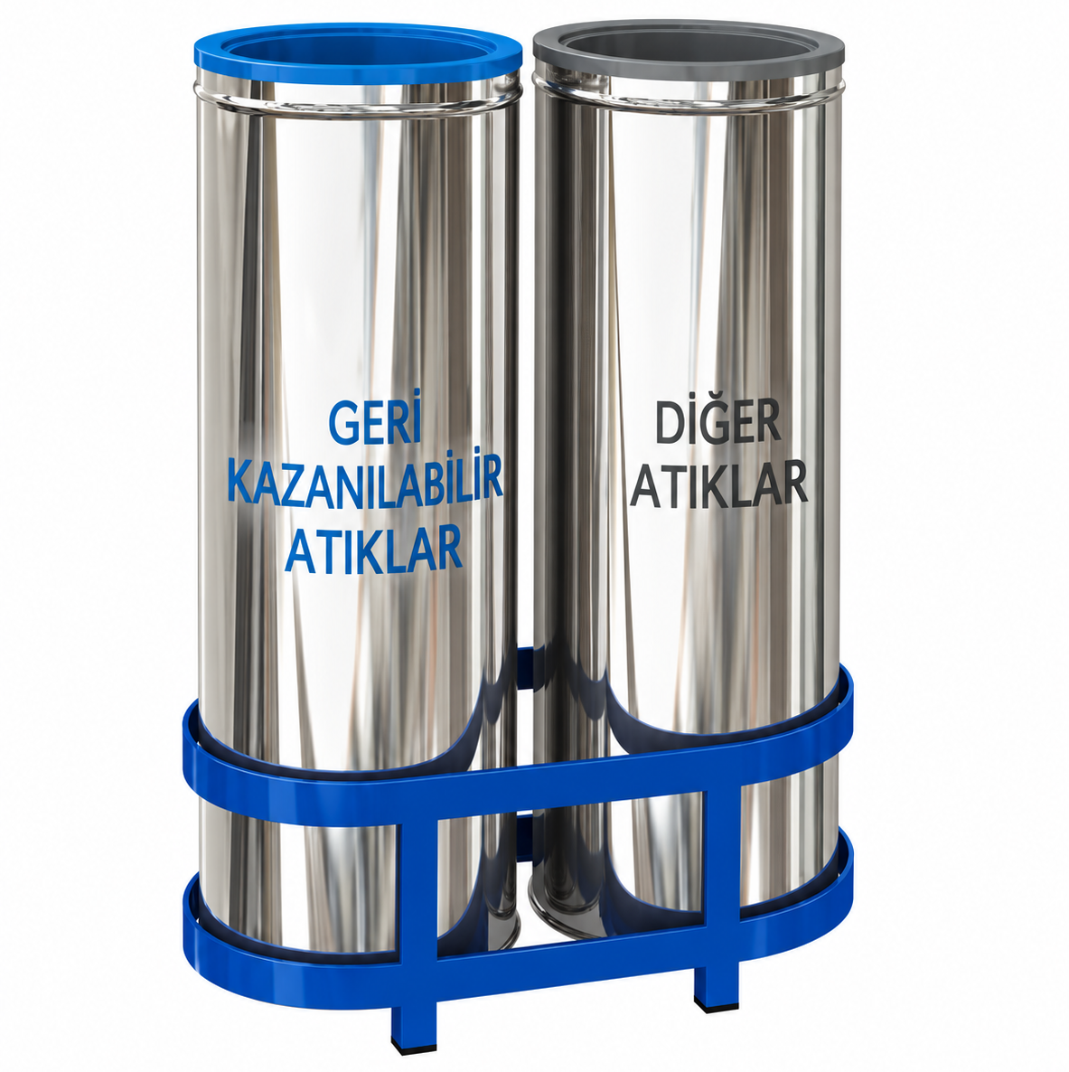 Çift Bölmeli Paslanmaz Çelik Geri Dönüşüm Atık Ünitesi SGD323C
