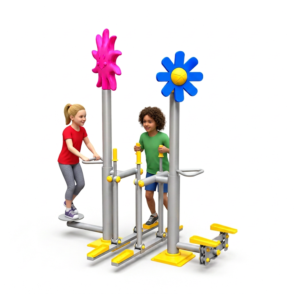 Çocuk Fitness Seti, Bel Esnetme Aleti, Havada Yürüyüş Aleti (2'li), Step Aleti