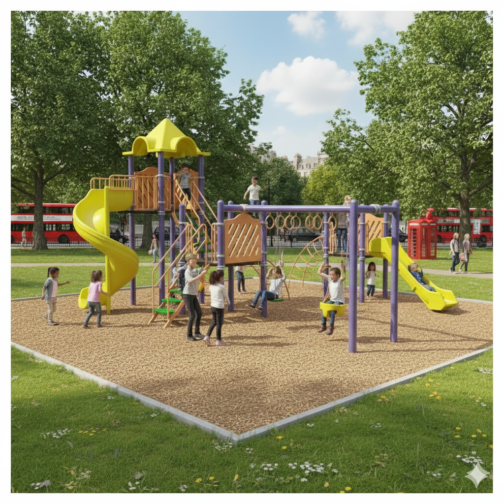 Çocuk Oyun Parkı 8.5x6.5, Komando Halkalı Model