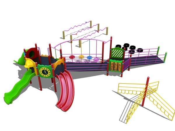 Inclusive Outdoor Playground with Multiple Activities – 10 x 7 m