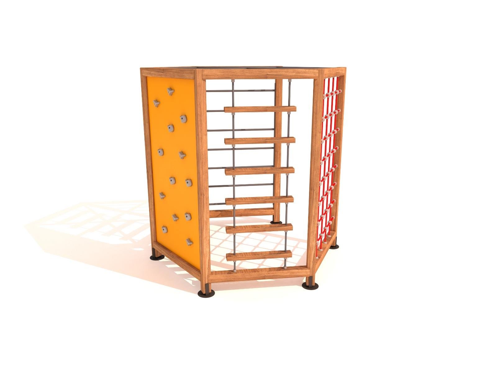 Çok Fonksiyonlu Ahşap Tırmanma ve Oyun İstasyonu 