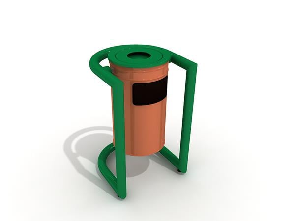 Metal Outdoor Waste Bin – Swing Lid Model (44x44x60 cm, 18L)