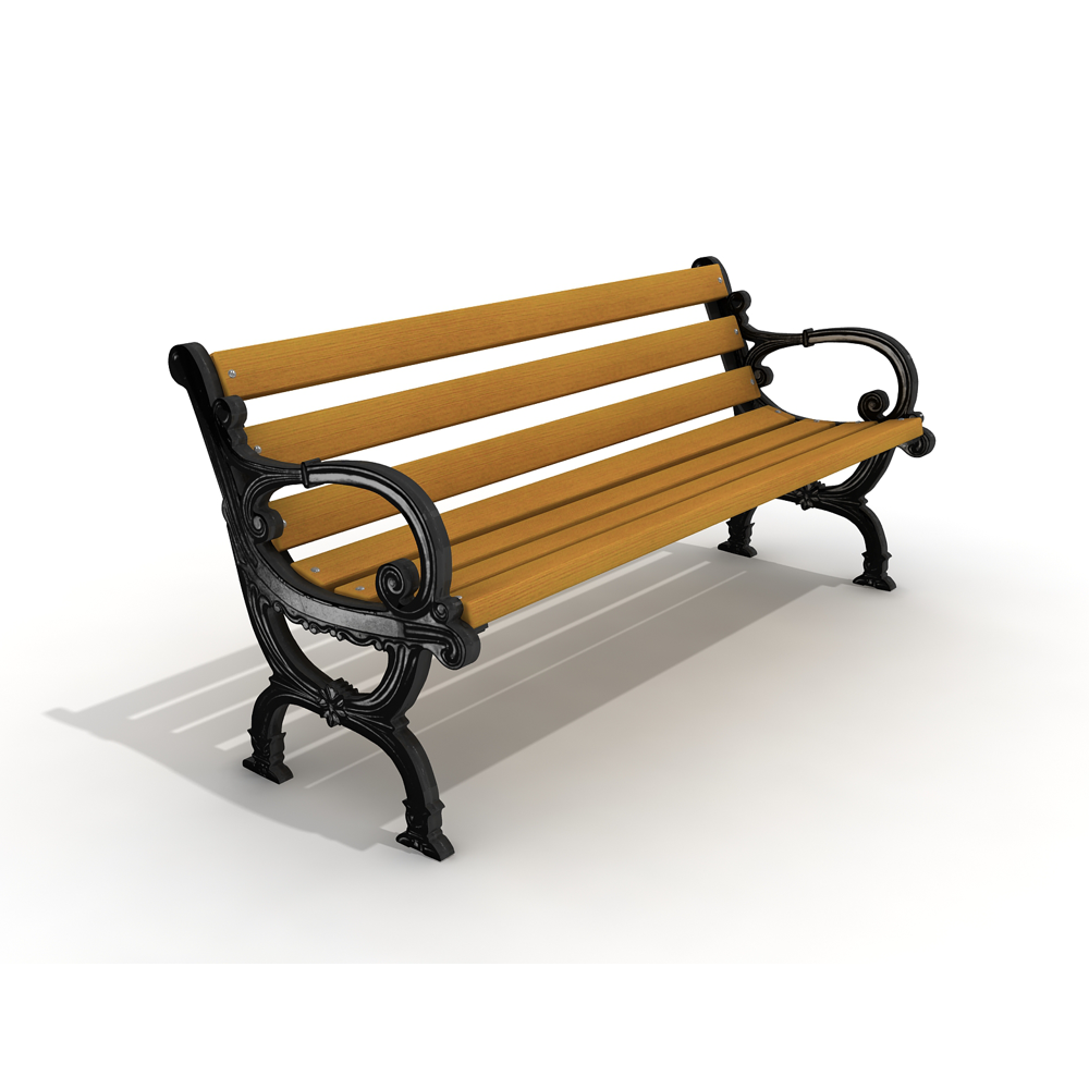 Decorative Cast Aluminum Outdoor Bench – 145 cm