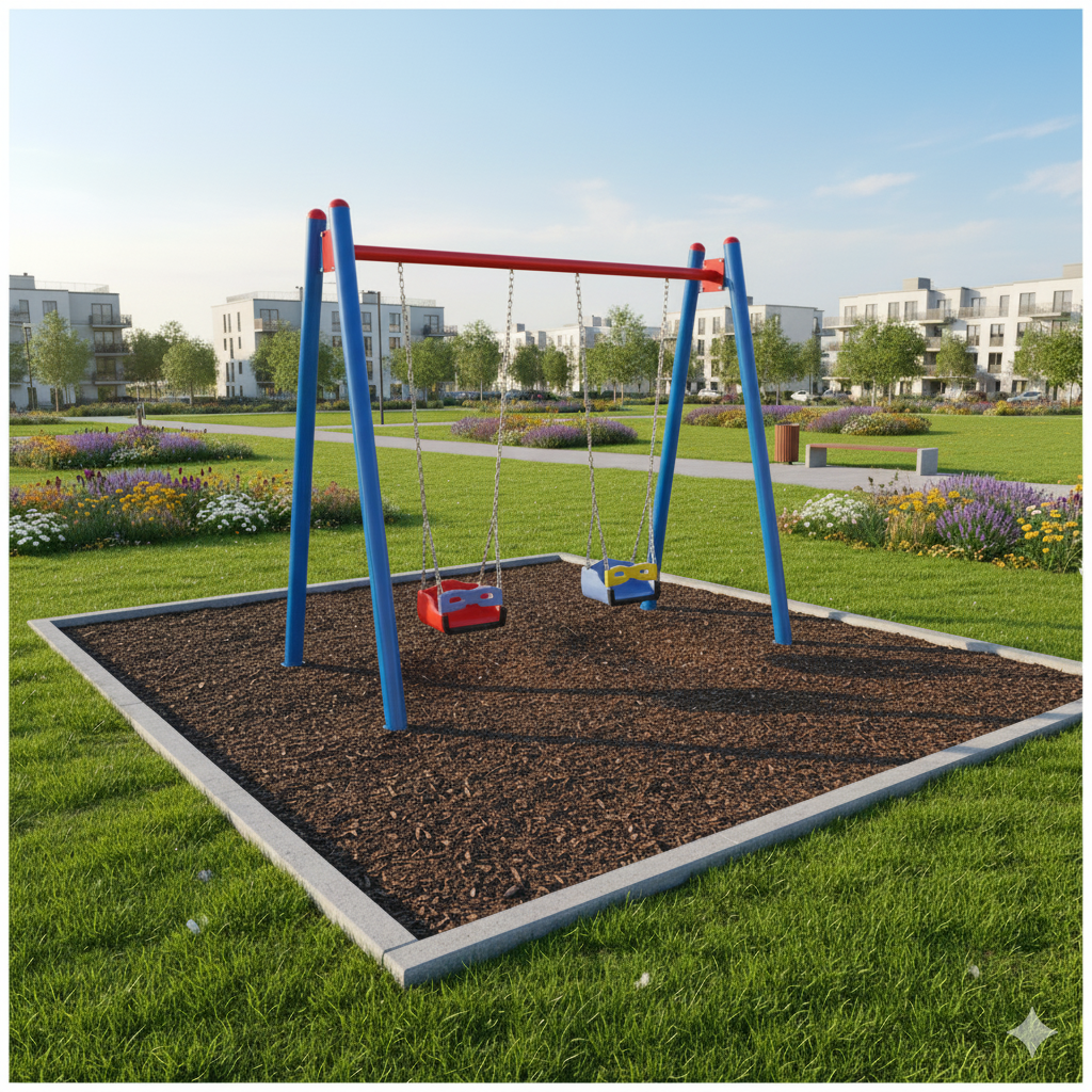 Double Swing SLC400N – Classic Outdoor Swing with Safety Seats