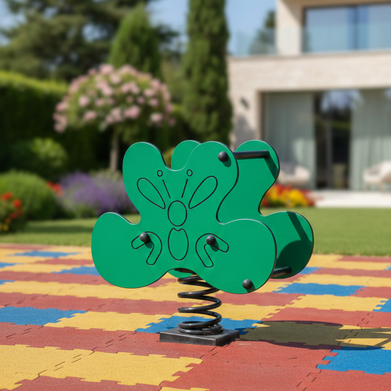 Kelebek Zıp Zıp Yaylı Oyun Elemanı | Çocuk Oyun Parkı Ekipmanı