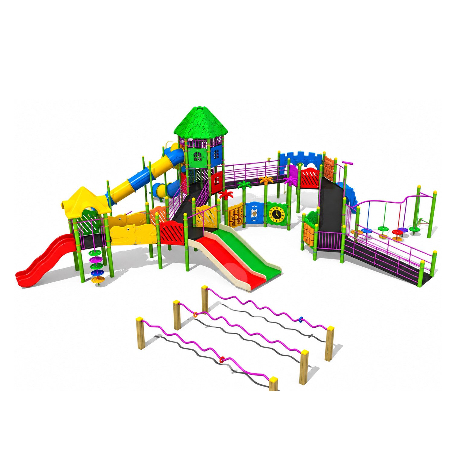 Mega-Size Inclusive Playground with Multi-Activity Zone – 15 x 20 m