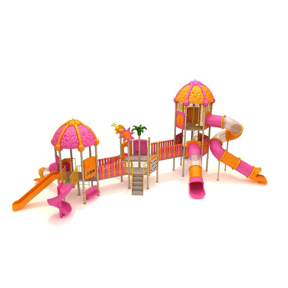 Outdoor Playground – 15x7m  | Mega Series with Leaf-Themed Roof