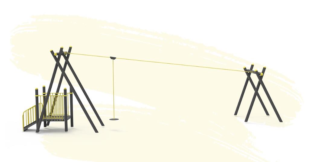 Mini Zipline Oyun Ünitesi Kontrollü Macera Deneyimi 