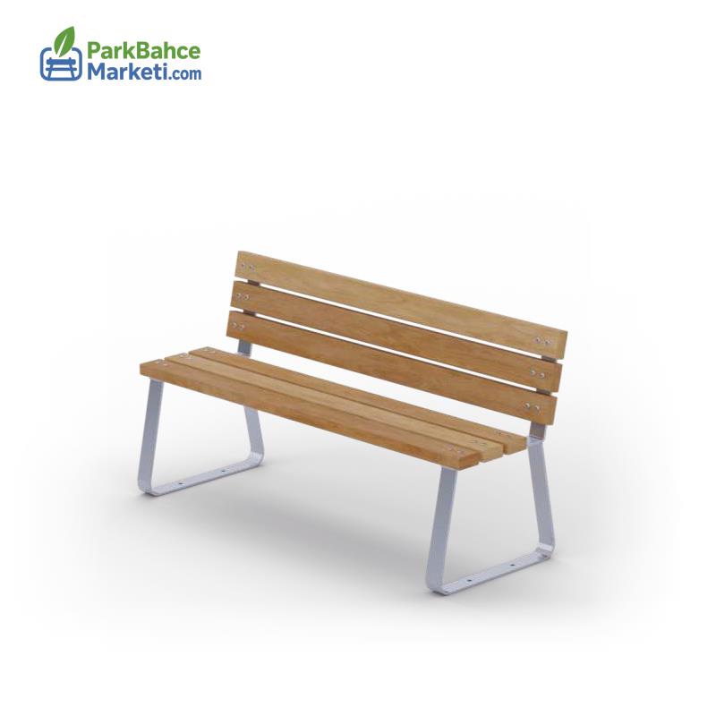 Modern Kavisli Lama Ayaklı Arkalıklı İroko Bank