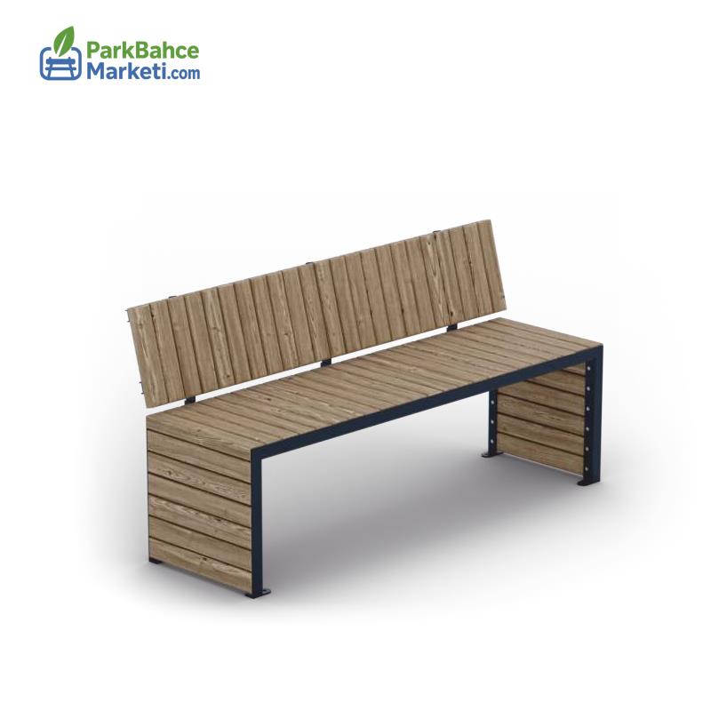 Modern Peyzaj Tasarımı Kesintisiz Form Arkalıklı Bank