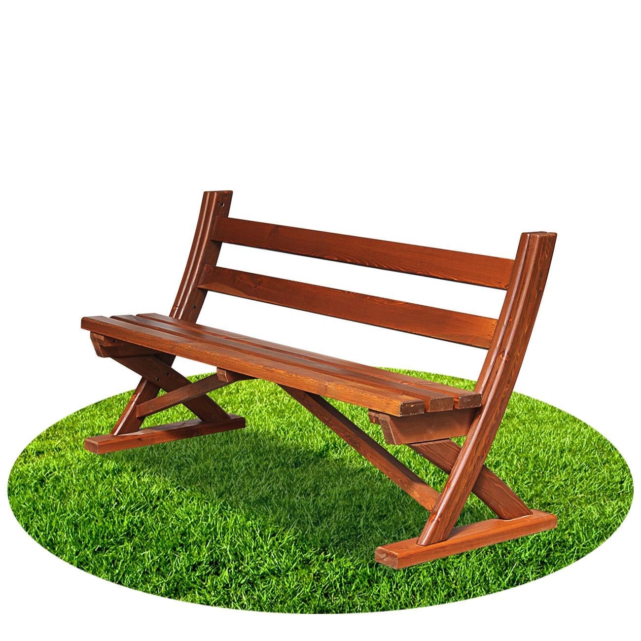 Wooden Garden Bench 160 cm – Curved Laminated Seat