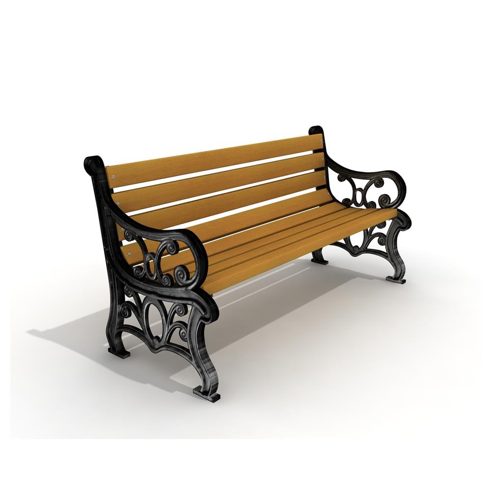 Cast Aluminum Decorative Park Bench – Model SGB-07
