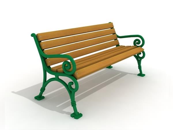 Cast Aluminum Decorative Outdoor Bench 145 cm 