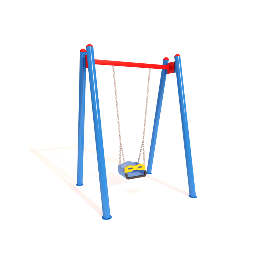 Single Swing Set – Classic Model with Guarded Seat