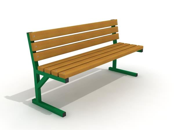 145 cm Outdoor Park Bench with Profile Steel Legs