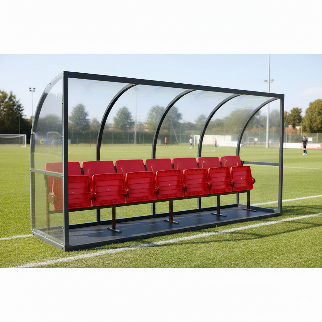 3-Seater Folding Stadium Chair – Waiting Area Bench with Backrest